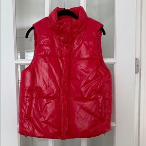 A New Day - Red Puffer Vest